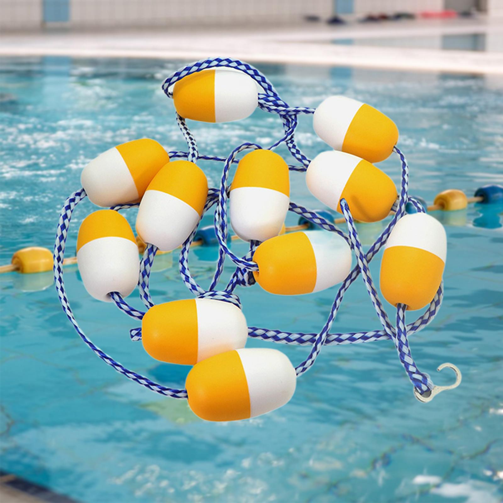 Home Gym Yellow - Zwembadkabel met drijvers Geel-witte zwembaanscheider 7CM