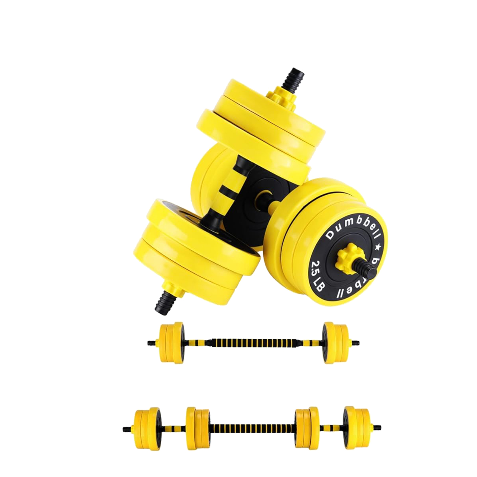 Home Gym Yellow - Verstelbare gewichtenset voor thuisgym, 33 lb