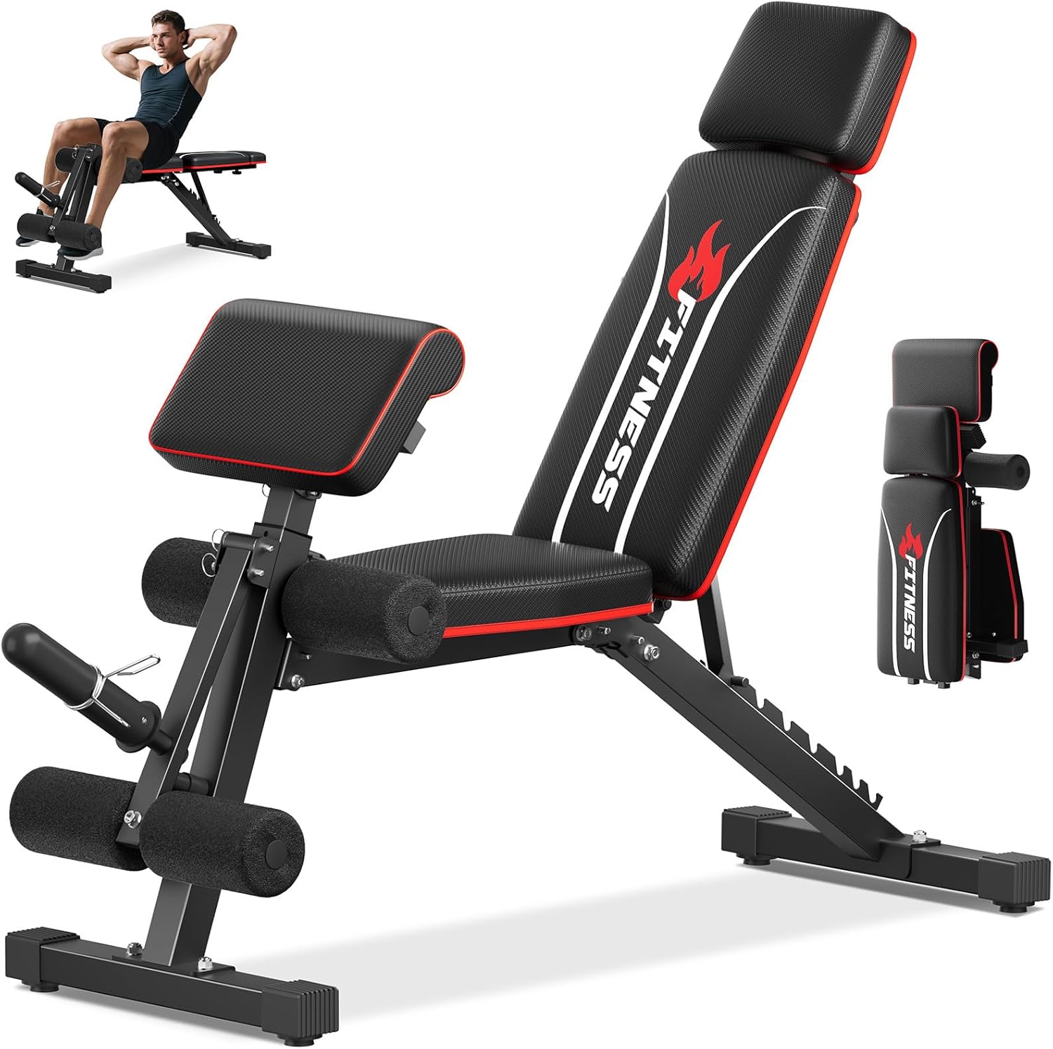 Home Gym Weights - Opvouwbare halterbank voor thuisgebruik, materiaal van
