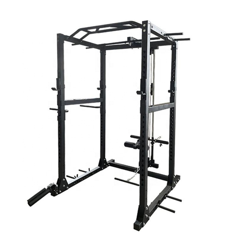 Squat Rack Power - Commerciële krachtcage met lat pulldown kabel
