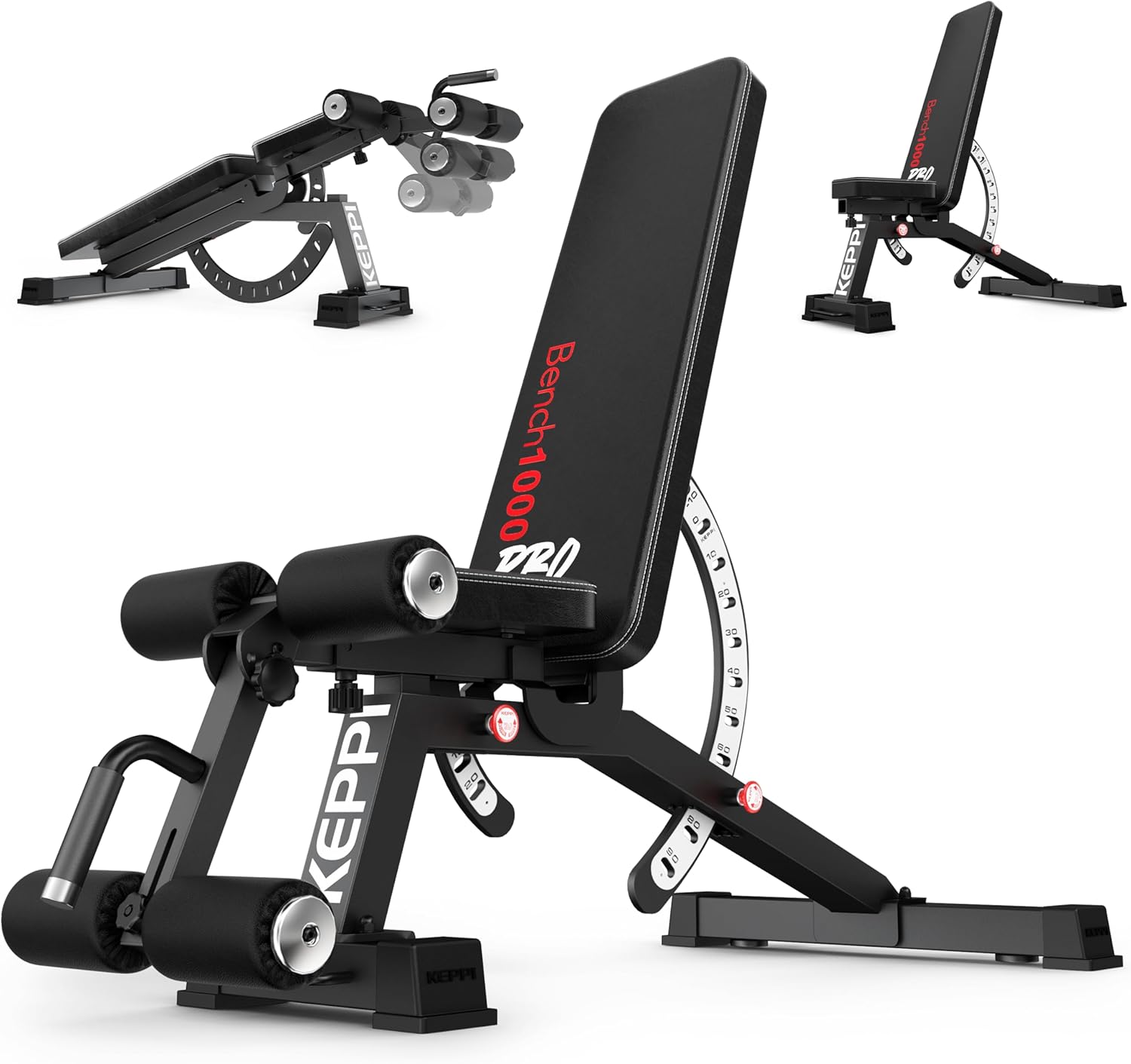 Home Gym Weights - Homegym krachttraining gewichtsbank, staal, grijs, 1200LB