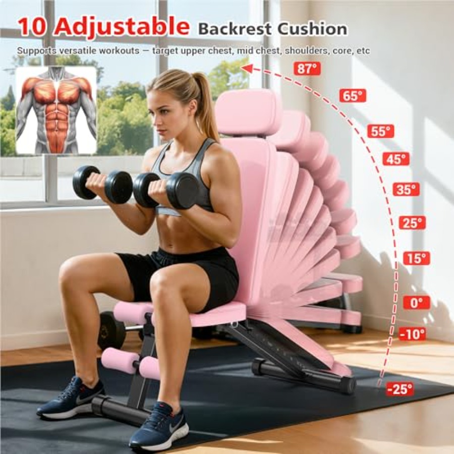 Verstelbare gewichtsbank met 1 - Home Gym Weight Bench recensie en prijs