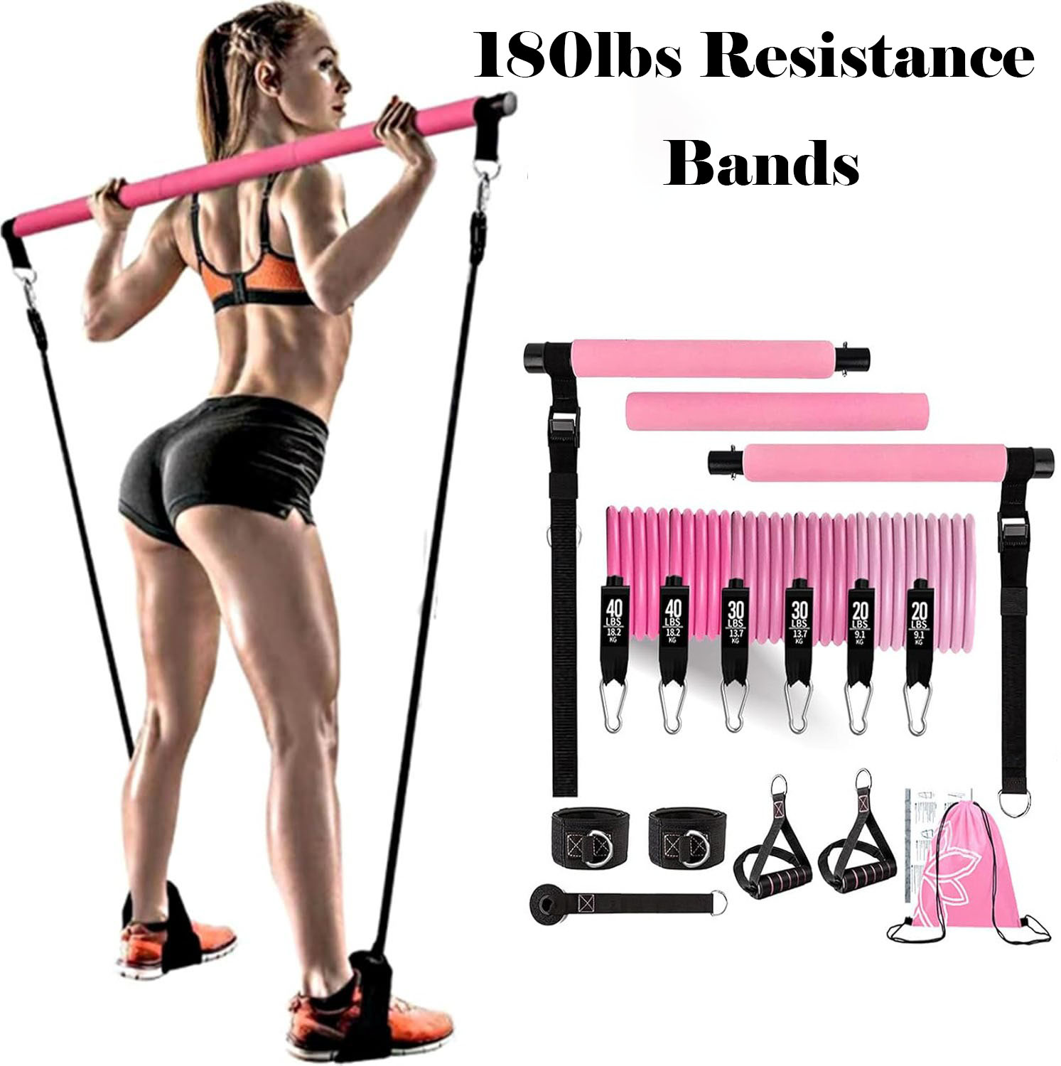 180 lbs weerstandsbanden met v - Home Gym Outfit recensie en prijs