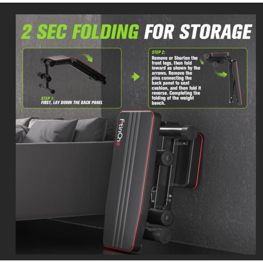 Verstelbare opklapbare gewicht - Home Gym Weight Bench recensie en prijs