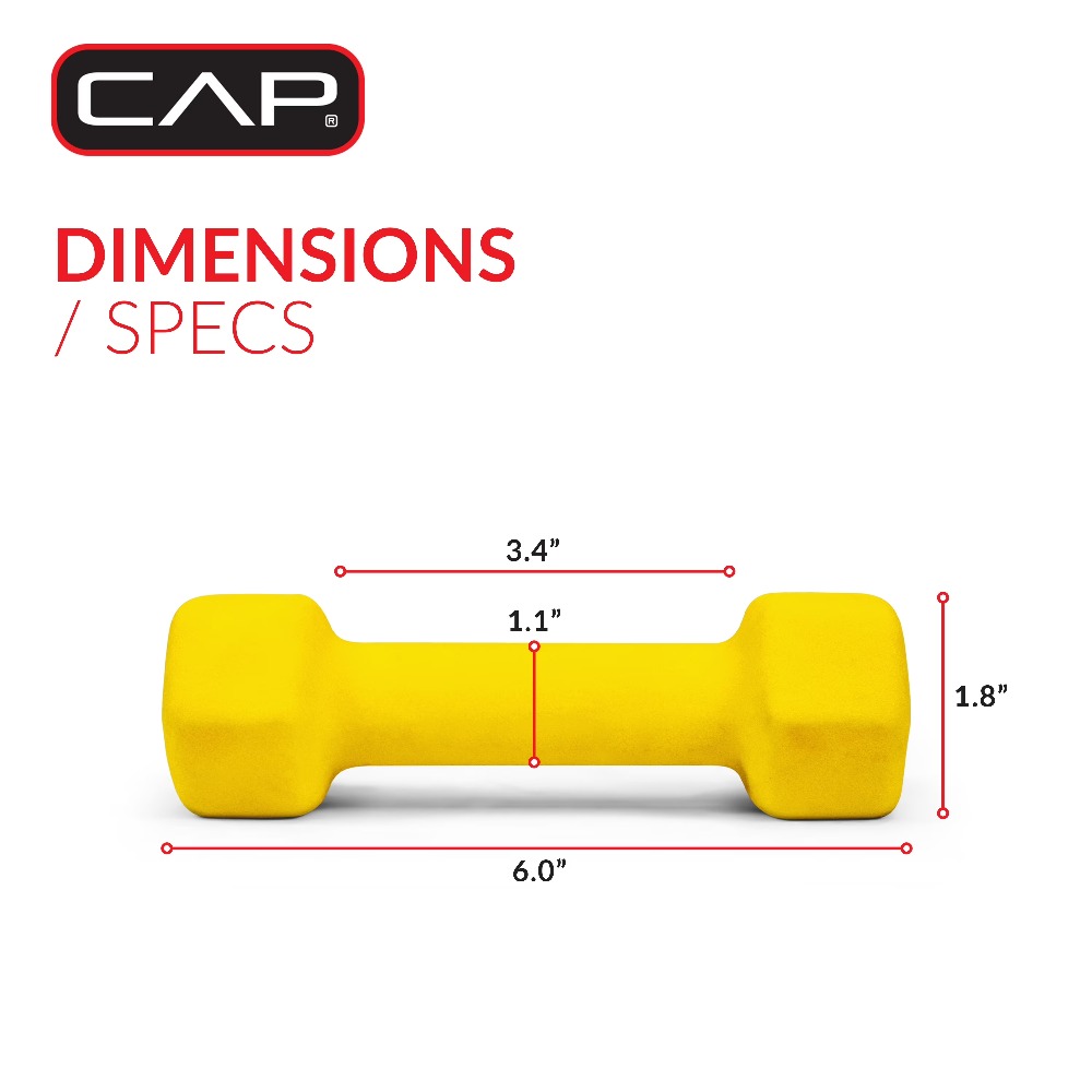 Neopreen Dumbbells 2lb Gewicht - Home Gym Yellow recensie en prijs