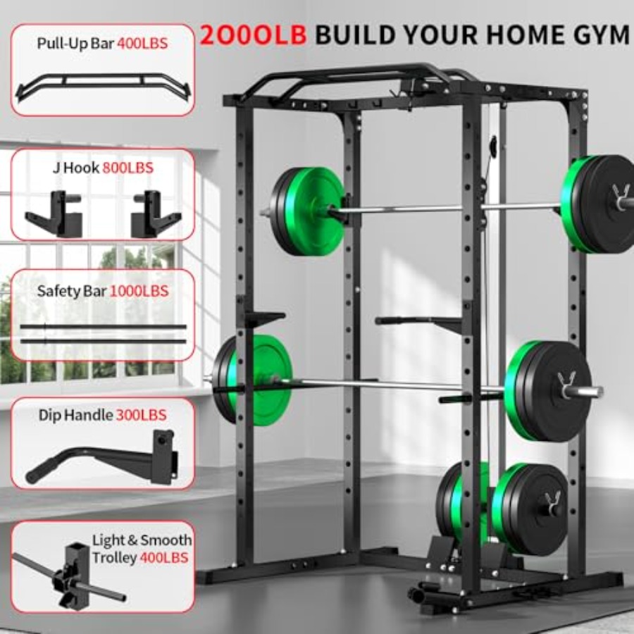 Homegym power rack met LAT pul - Squat Rack Power recensie en prijs