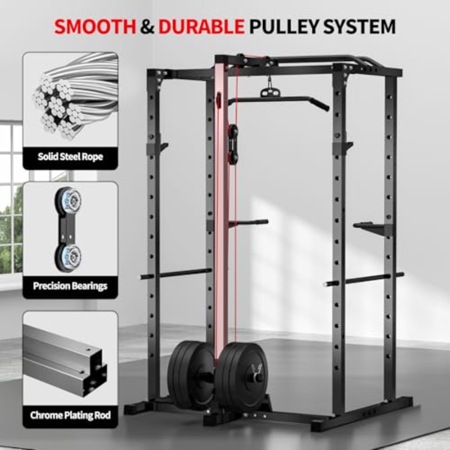 Homegym power rack met LAT pul - Squat Rack Power recensie en prijs