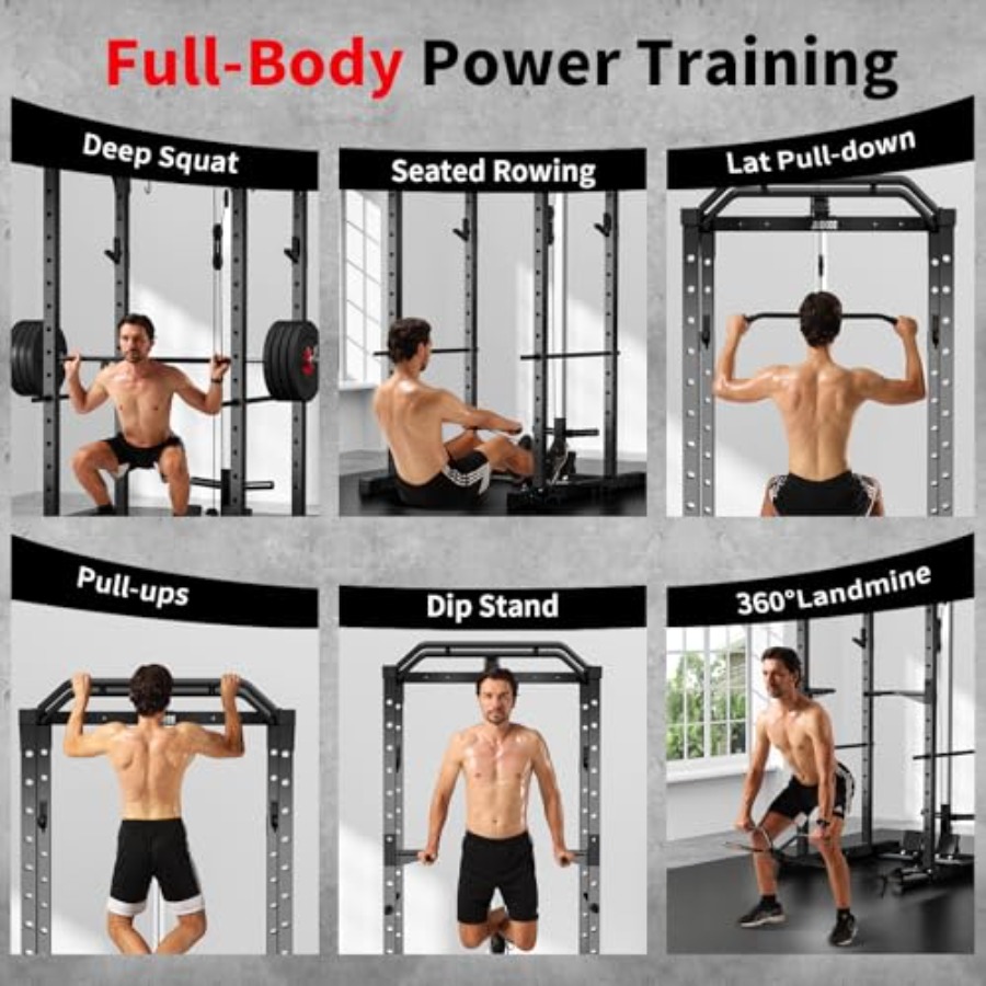 Homegym power rack met LAT pul - Squat Rack Power recensie en prijs