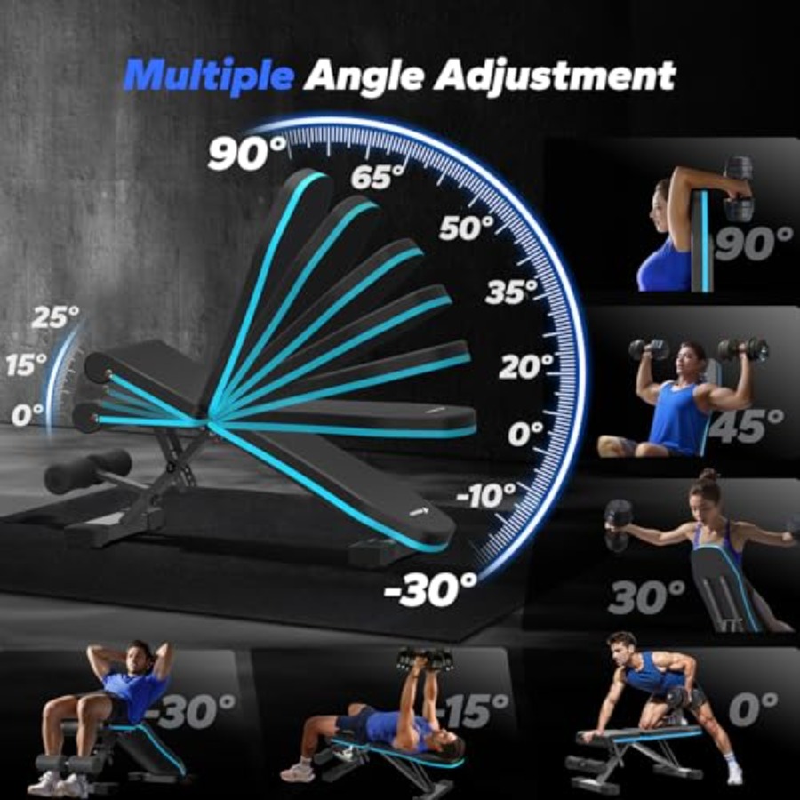 Inklapbare gewichtsbank voor t - Home Gym Weight Bench recensie en prijs