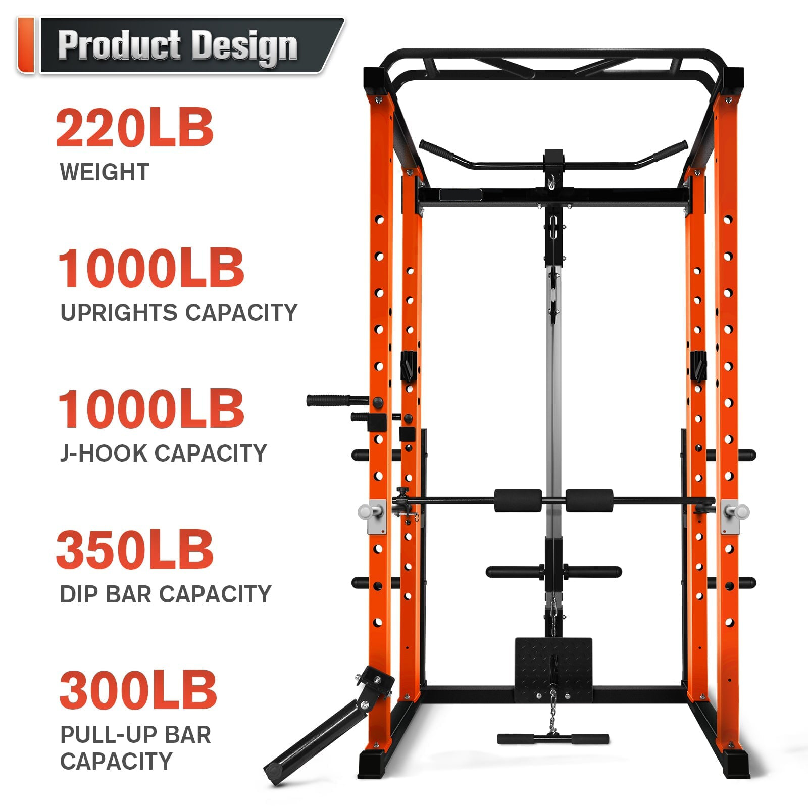 Commerciële multifunctionele k - Squat Rack Power recensie en prijs