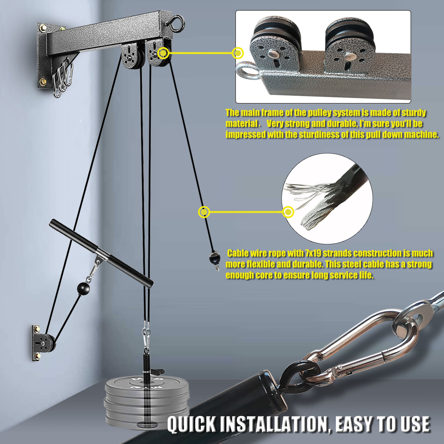 Fitness wandgemonteerd katrols - Pulley Home Gym recensie en prijs